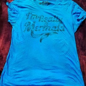 Womens XL Black Matter Mermaid shirt1